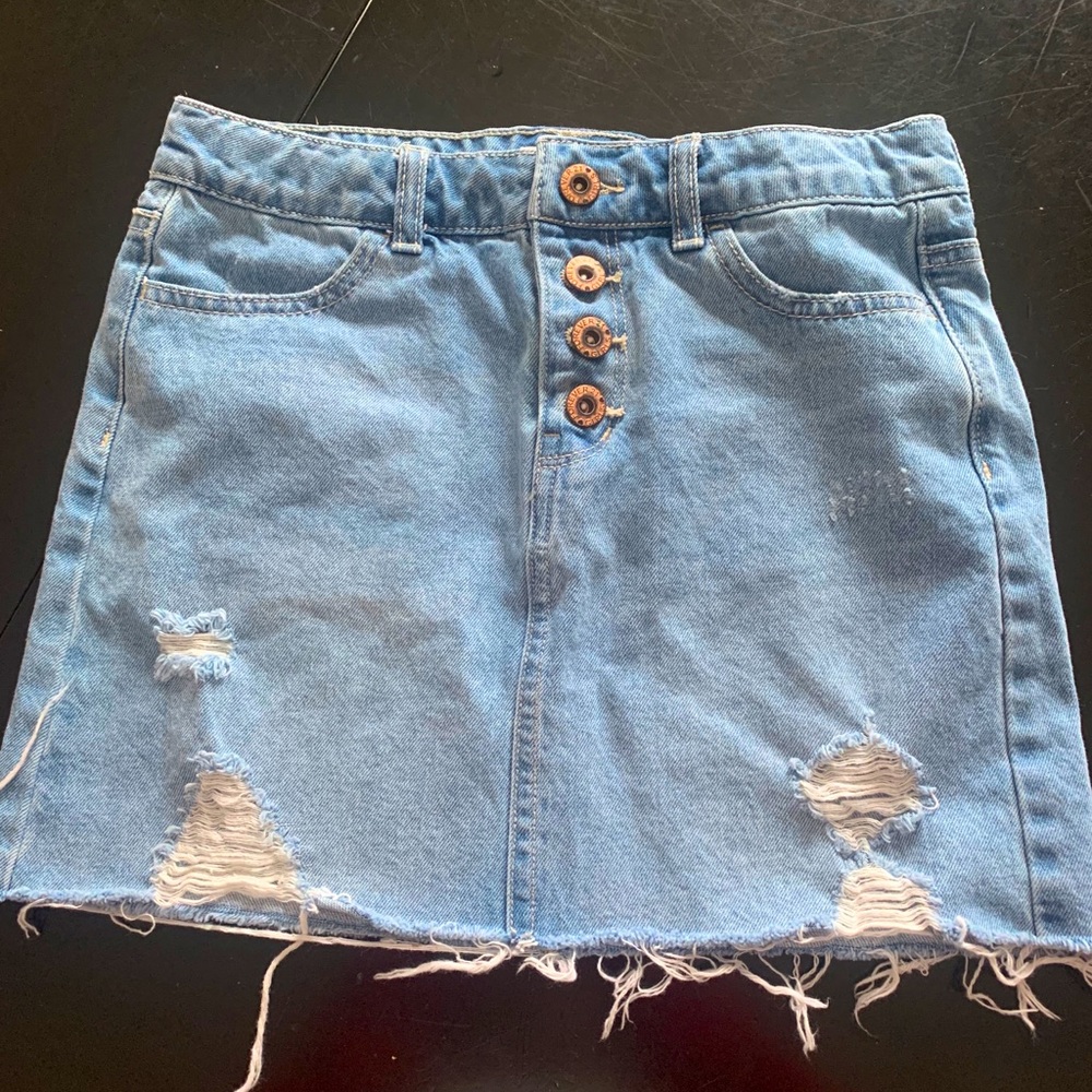 girls high rise denim skirt size 11/12 !